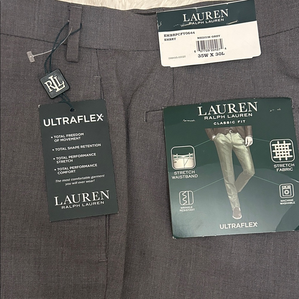 Lauren Ralph Lauren Men’s Ultraflex Classic Fit Pants - Medium Grey